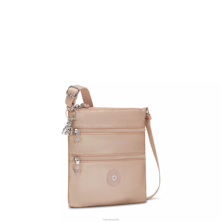minibolso bandolera keiko metalizado Kipling encanto de oro metálico mujer 884V97 minibolsos