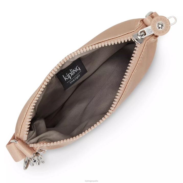 minibolso bandolera keiko metalizado Kipling encanto de oro metálico mujer 884V97 minibolsos