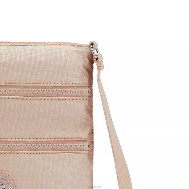 minibolso bandolera keiko metalizado Kipling encanto de oro metálico mujer 884V97 minibolsos