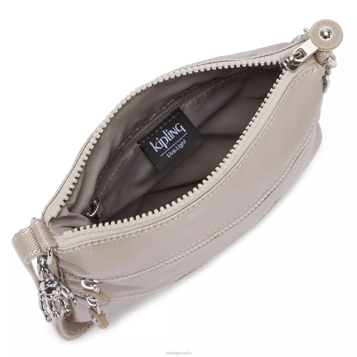 minibolso bandolera keiko metalizado Kipling resplandor metalico mujer 884V98 minibolsos