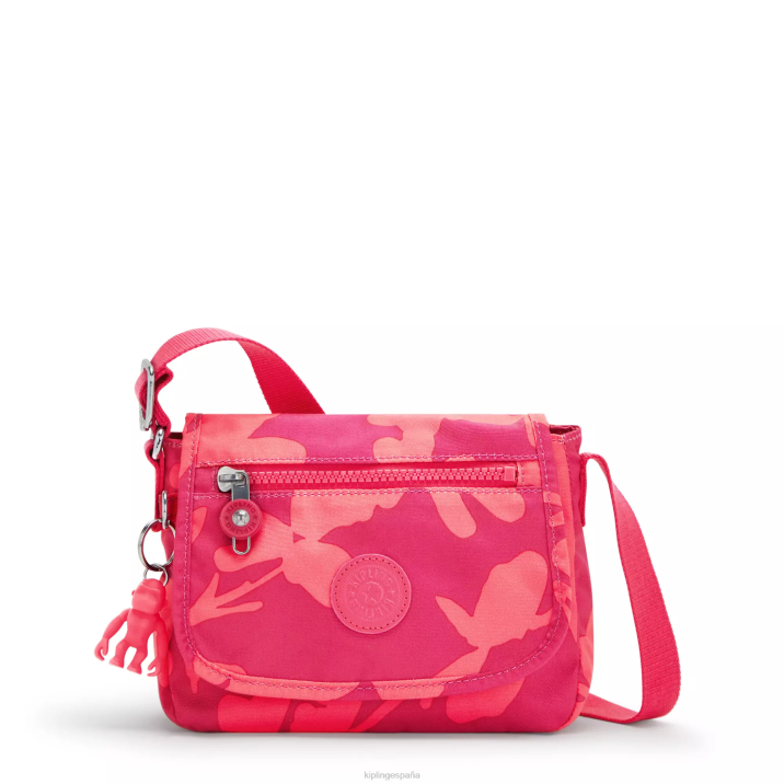 minibolso bandolera sabian estampado Kipling flor de coral mujer 884V9 minibolsos