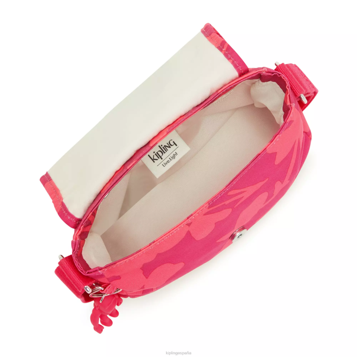 minibolso bandolera sabian estampado Kipling flor de coral mujer 884V9 minibolsos