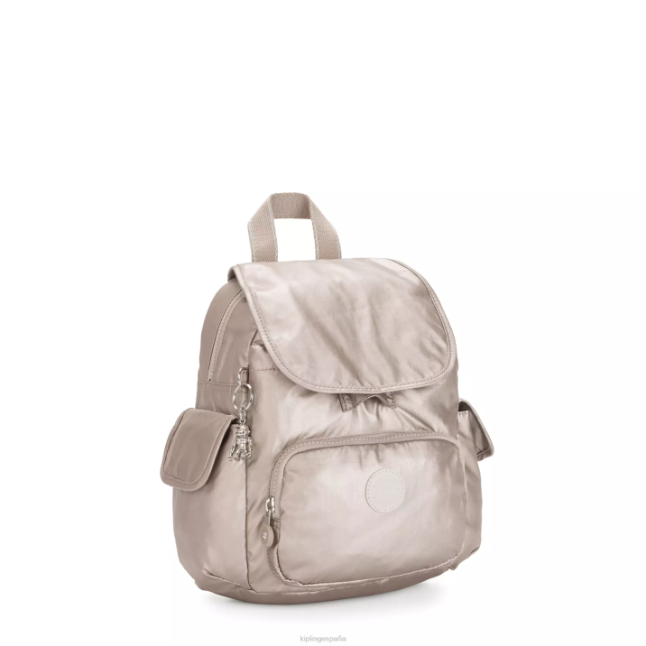 minimochila metalizada city pack Kipling resplandor metalico mujer 884V389 minibolsos