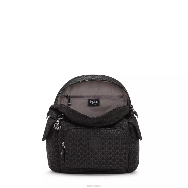 mochila city pack mini estampada Kipling firma en relieve mujer 884V396 minibolsos