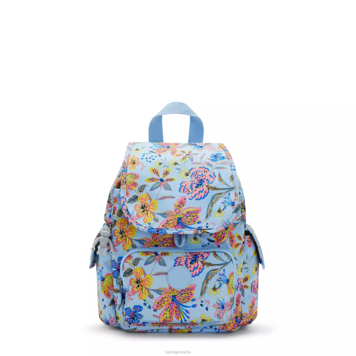 mochila city pack mini estampada Kipling flores silvestres mujer 884V499 minibolsos