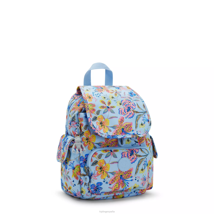 mochila city pack mini estampada Kipling flores silvestres mujer 884V499 minibolsos