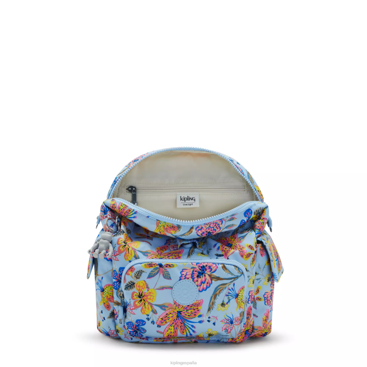 mochila city pack mini estampada Kipling flores silvestres mujer 884V499 minibolsos