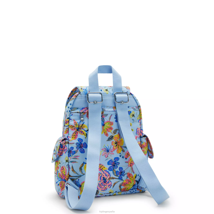 mochila city pack mini estampada Kipling flores silvestres mujer 884V499 minibolsos