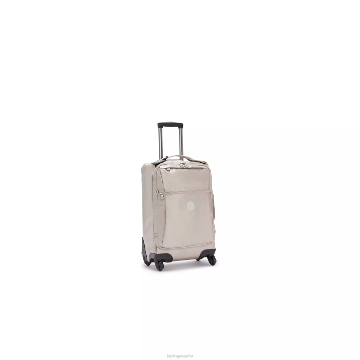 Darcey pequeño equipaje de mano metálico con ruedas Kipling resplandor metalico mujer 884V514 equipaje rodante
