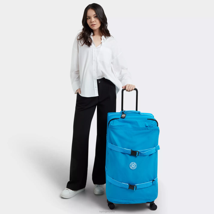 equipaje rodante grande espontáneo Kipling azul ansioso mujer 884V519 equipaje rodante