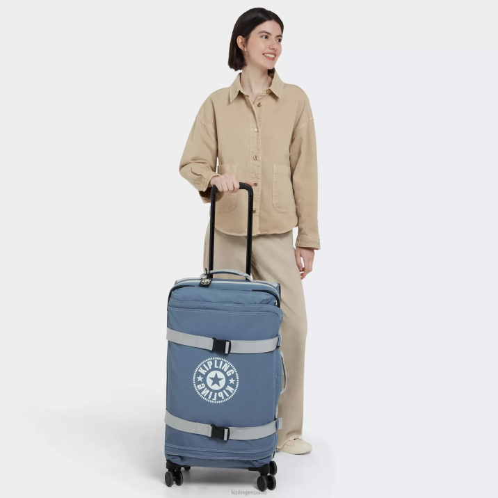 equipaje rodante medio espontáneo Kipling cepillo azul c mujer 884V517 equipaje rodante