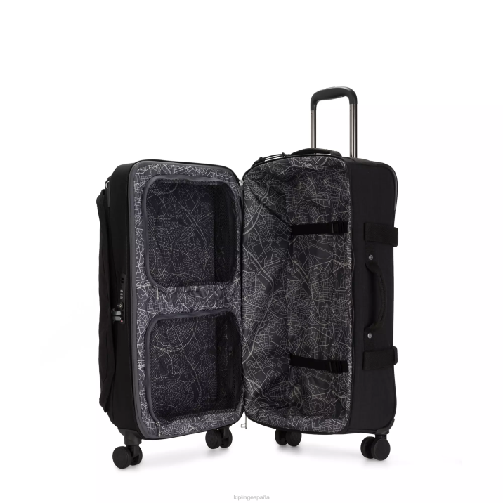 equipaje rodante medio espontáneo Kipling negro negro mujer 884V516 equipaje rodante