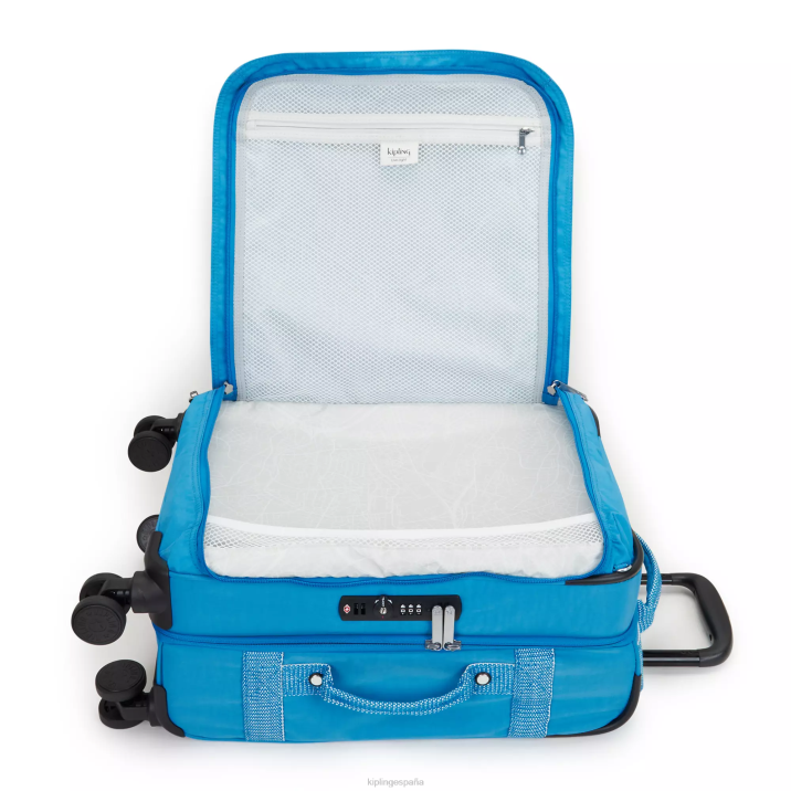 pequeño equipaje rodante espontáneo Kipling azul ansioso mujer 884V505 equipaje rodante