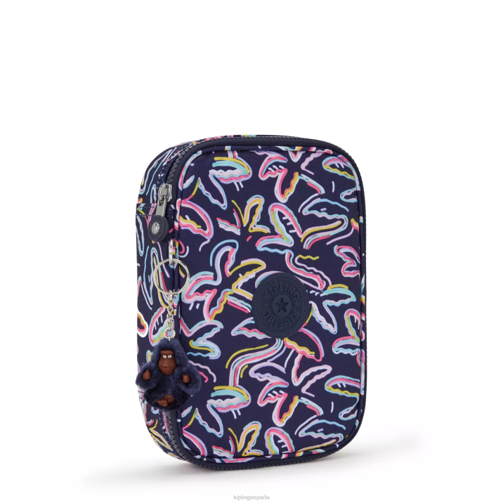 Estuche 100 bolígrafos estampado Kipling impresión de fiesta de palma mujer 884V589 bolígrafos y estuches