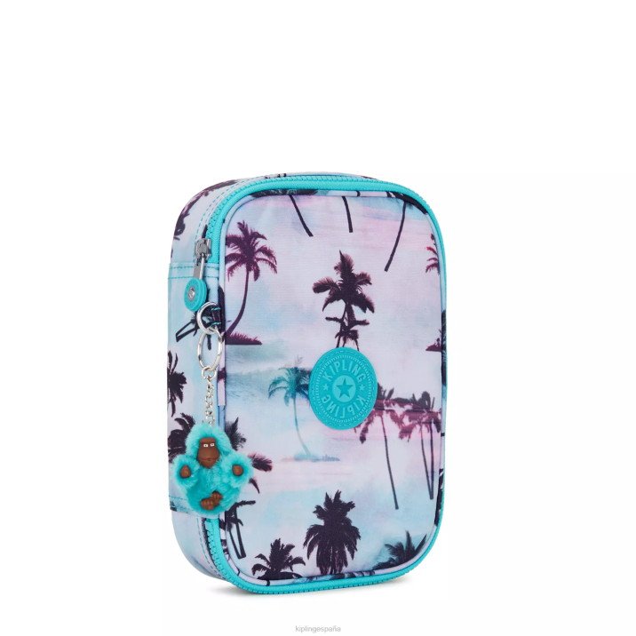 Estuche 100 bolígrafos estampado Kipling impresión de la palma de la sombra mujer 884V588 bolígrafos y estuches