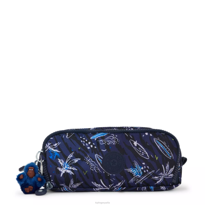 estuche para lápices estampado gitroy Kipling impresión de mar de surf mujer 884V600 bolígrafos y estuches