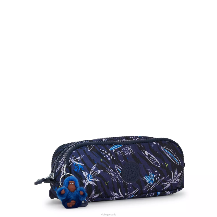 estuche para lápices estampado gitroy Kipling impresión de mar de surf mujer 884V600 bolígrafos y estuches