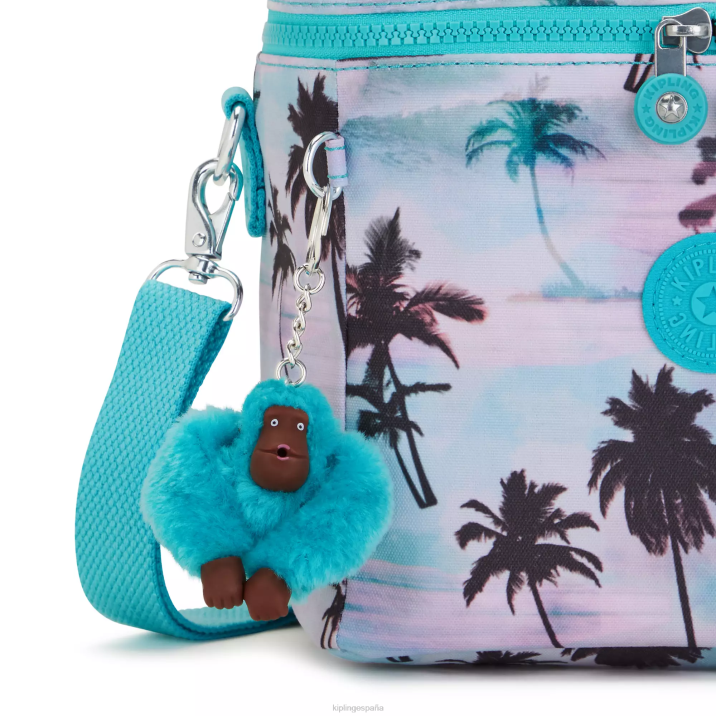 bolsa de almuerzo con estampado graham Kipling impresión de la palma de la sombra mujer 884V623 bolsas de almuerzo