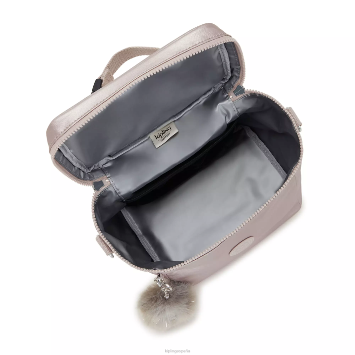 fiambrera graham metalizada Kipling rosa metalica mujer 884V649 bolsas de almuerzo