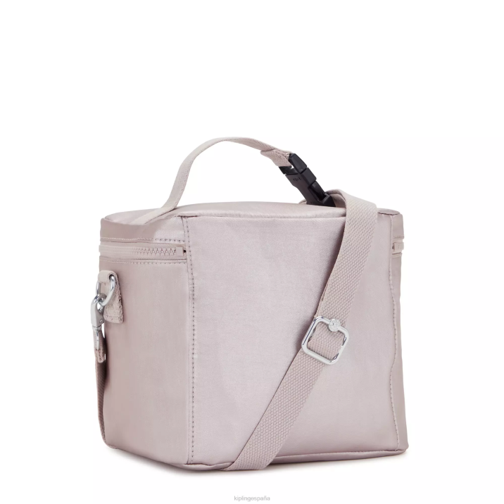 fiambrera graham metalizada Kipling rosa metalica mujer 884V649 bolsas de almuerzo