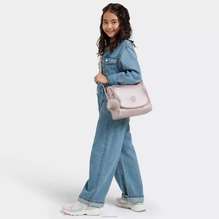 nueva fiambrera metálica kichirou Kipling rosa metalica mujer 884V655 bolsas de almuerzo