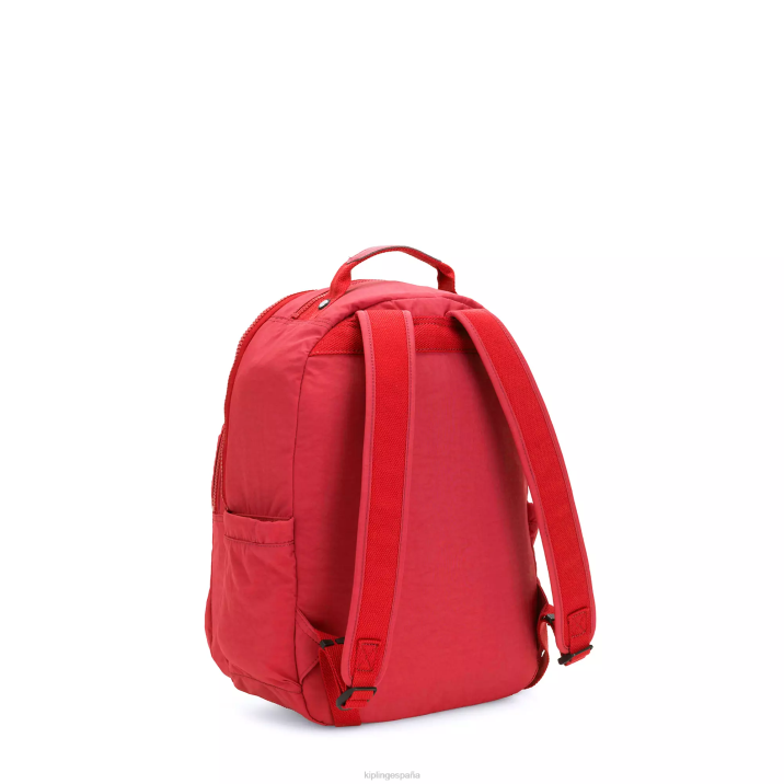 mochila pequeña para tableta de seúl Kipling colorete rojo mujer 884V422 con monograma