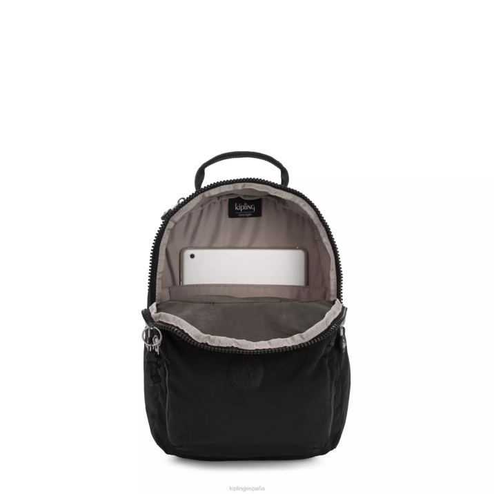 mochila pequeña para tableta de seúl Kipling negro negro mujer 884V420 con monograma