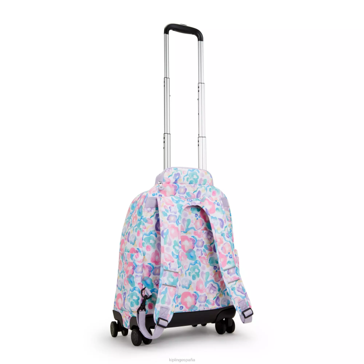 Mochila con ruedas New Zea para portátil de 15\" con estampado Kipling flores de agua mujer 884V491 mochilas con ruedas