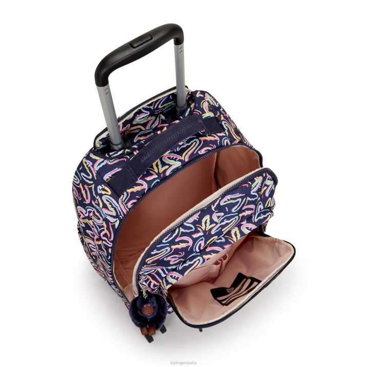 Mochila con ruedas New Zea para portátil de 15\" con estampado Kipling impresión de fiesta de palma mujer 884V490 mochilas con ruedas