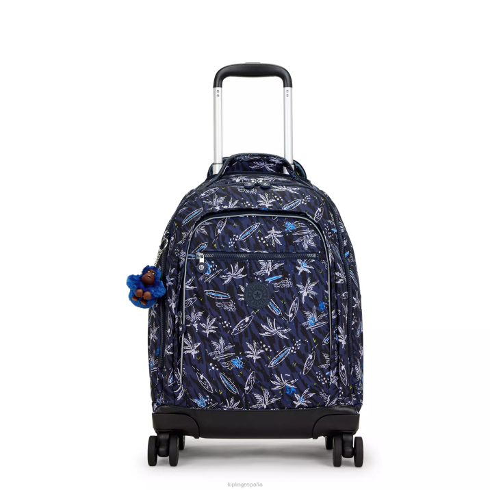 Mochila con ruedas New Zea para portátil de 15" con estampado Kipling impresión de mar de surf mujer 884V489 mochilas con ruedas