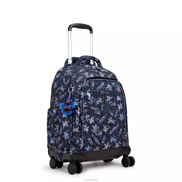 Mochila con ruedas New Zea para portátil de 15\" con estampado Kipling impresión de mar de surf mujer 884V489 mochilas con ruedas