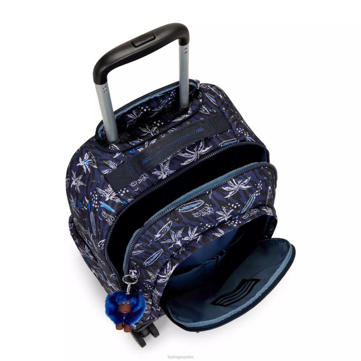 Mochila con ruedas New Zea para portátil de 15\" con estampado Kipling impresión de mar de surf mujer 884V489 mochilas con ruedas