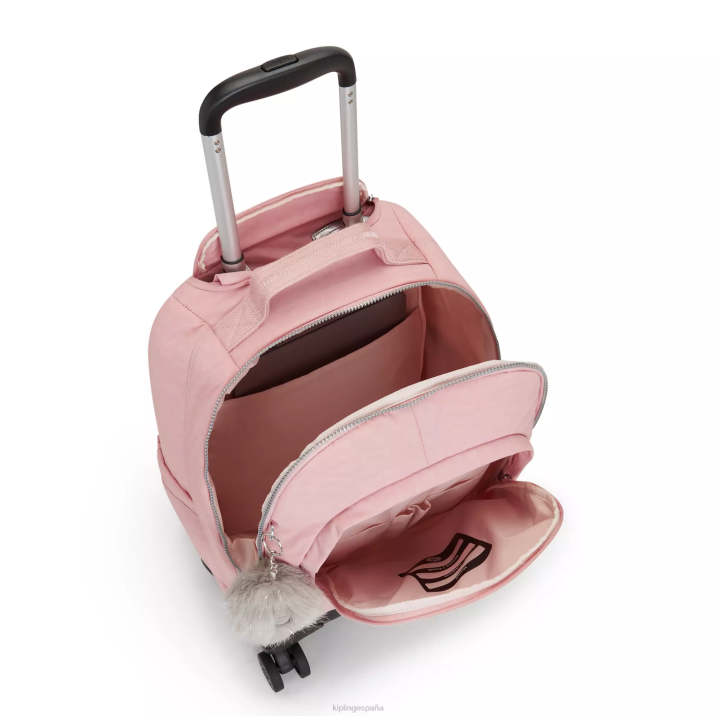 Mochila con ruedas para portátil New Zea de 15\" Kipling rosa nupcial mujer 884V482 mochilas con ruedas