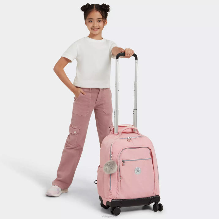 Mochila con ruedas para portátil New Zea de 15\" Kipling rosa nupcial mujer 884V482 mochilas con ruedas
