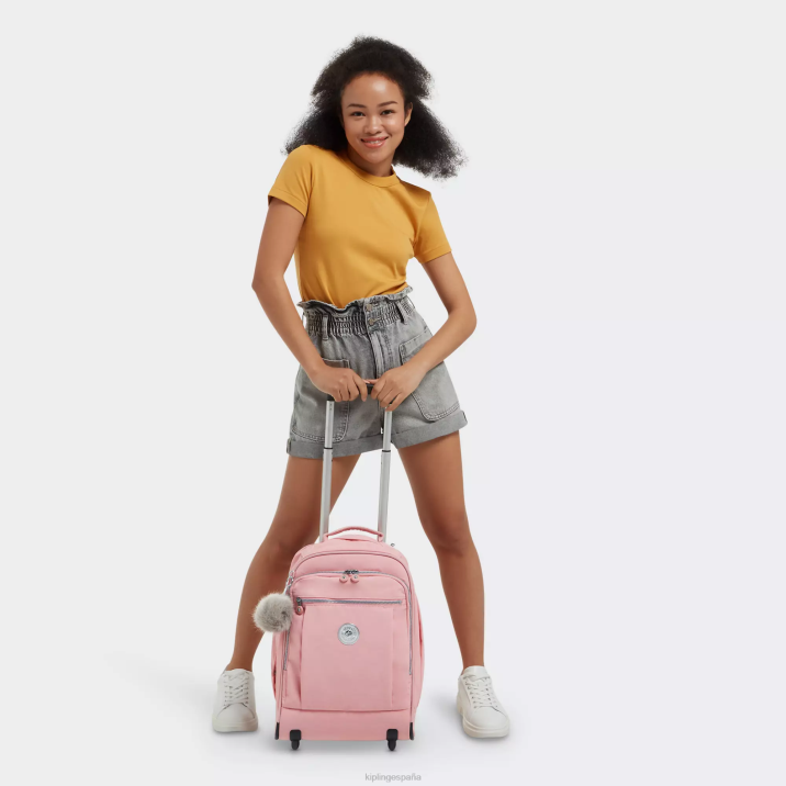 mirada mochila grande con ruedas Kipling rosa nupcial mujer 884V496 mochilas con ruedas