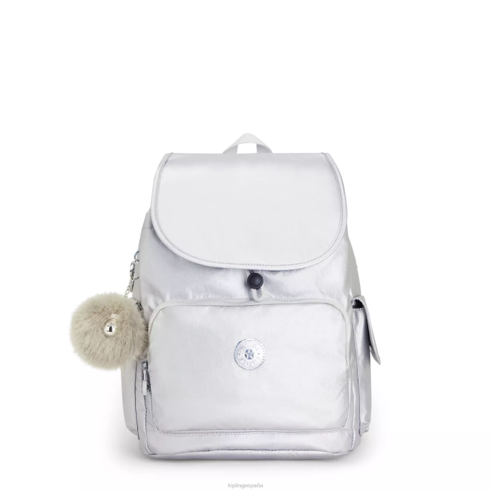 mochila city pack metalizada Kipling caramelo metálico mujer 884V341 mochilas de moda