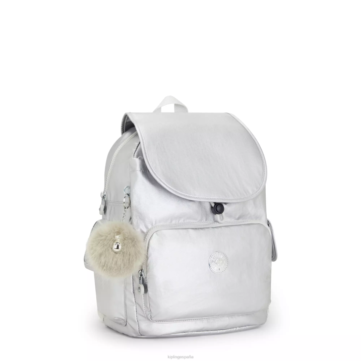 mochila city pack metalizada Kipling caramelo metálico mujer 884V341 mochilas de moda