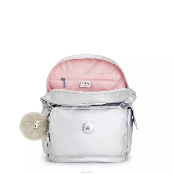 mochila city pack metalizada Kipling caramelo metálico mujer 884V341 mochilas de moda