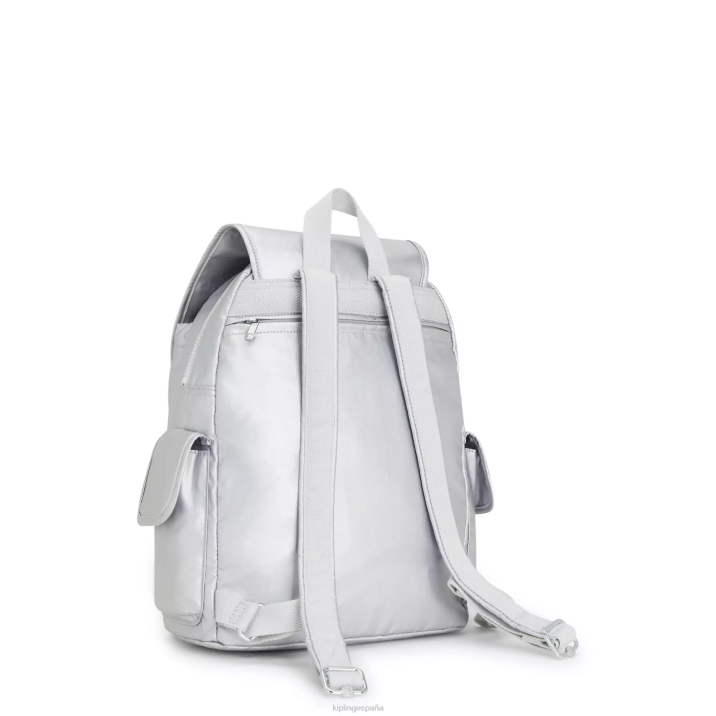 mochila city pack metalizada Kipling caramelo metálico mujer 884V341 mochilas de moda