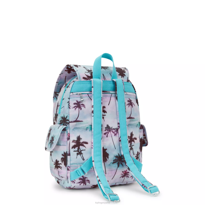 mochila con estampado city pack Kipling impresión de la palma de la sombra mujer 884V338 mochilas de moda