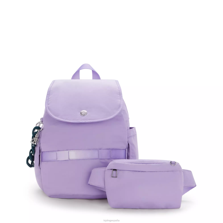 mochila convertible pequeña victoria tang city pack Kipling vt hielo lavanda mujer 884V361 mochilas de moda