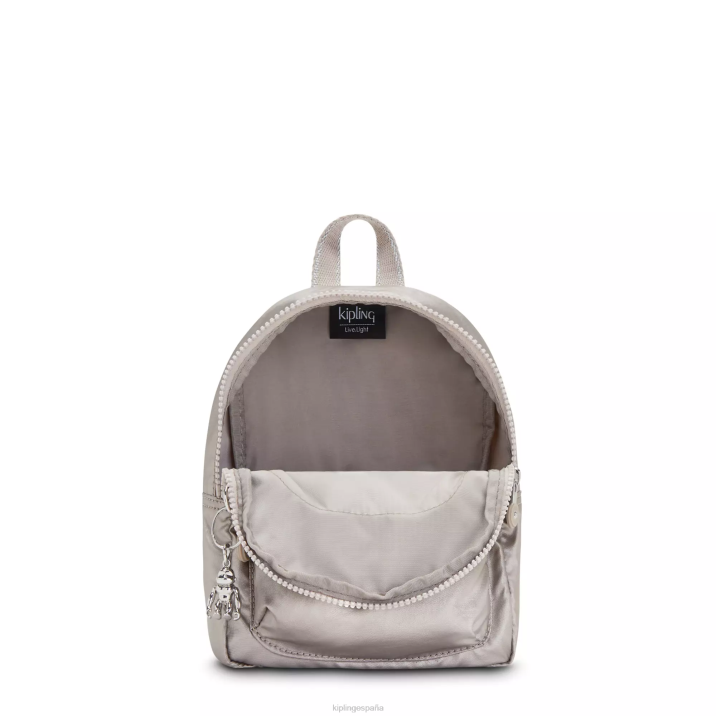 mochila curtis compacta metalizada convertible Kipling resplandor metalico mujer 884V397 mochilas de moda