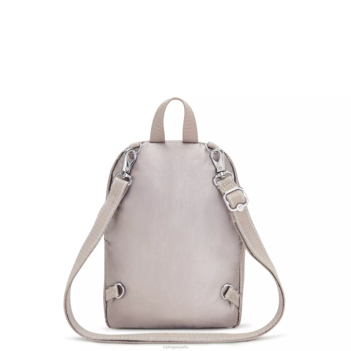mochila curtis compacta metalizada convertible Kipling resplandor metalico mujer 884V397 mochilas de moda