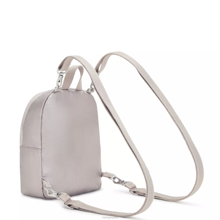 mochila curtis compacta metalizada convertible Kipling resplandor metalico mujer 884V397 mochilas de moda