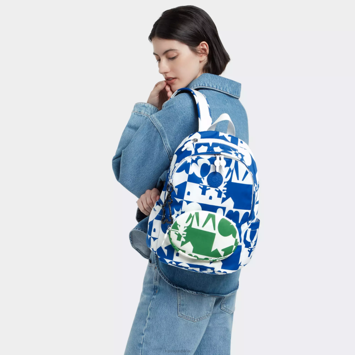 mochila delia minju kim Kipling impresión múltiple minju mujer 884V337 mochilas de moda