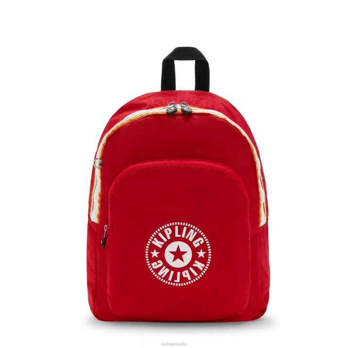 mochila mediana curtis Kipling colorete rojo mujer 884V374 mochilas de moda