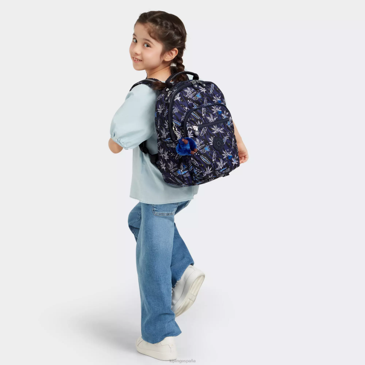 mochila pequeña con estampado de tablet seoul Kipling impresión de mar de surf mujer 884V348 mochilas de moda