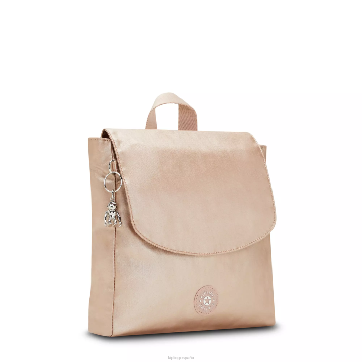 mochila pequeña dannie metalizada Kipling encanto de oro metálico mujer 884V391 mochilas de moda