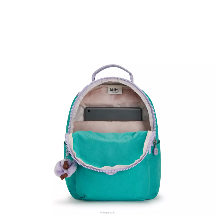 mochila pequeña para tableta de seúl Kipling surfista verde mujer 884V342 mochilas de moda