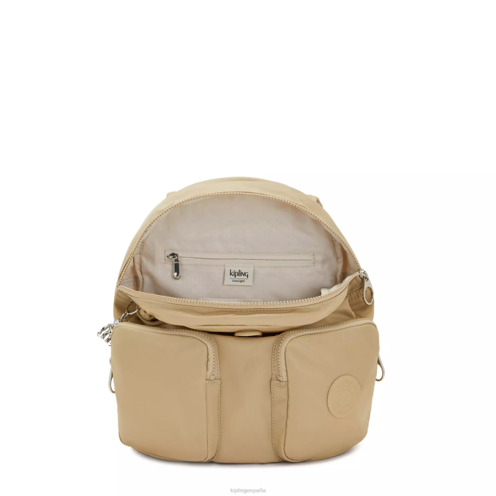 nueva mochila city pack Kipling beige natural mujer 884V360 mochilas de moda